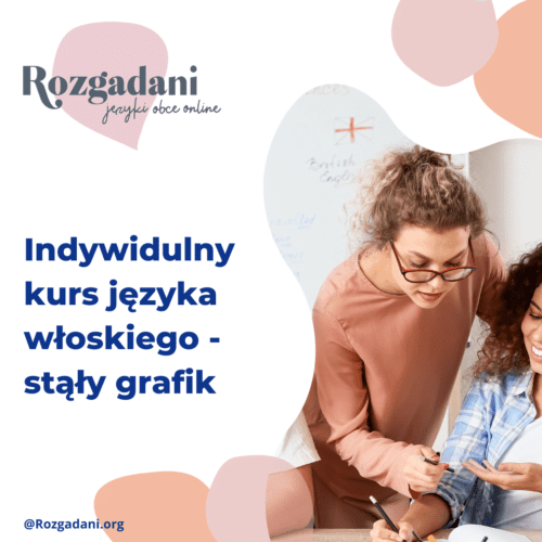 Indywidualne lekcje włoskiego - stały grafik '26