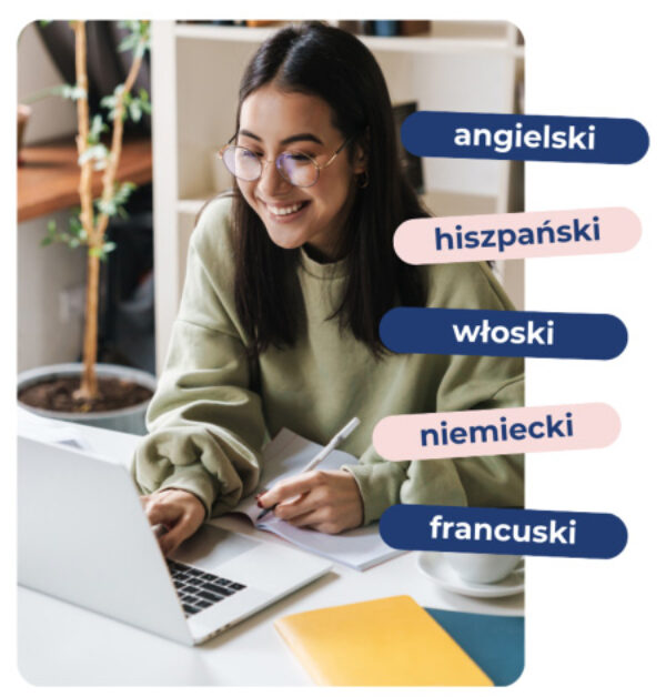 język angielski, język hiszpański, język włoski, język niemiecki, język francuski